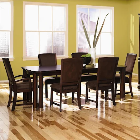 Extension Dining Room Table and Six Chairs